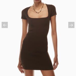 Aritzia Brown Knit Dress